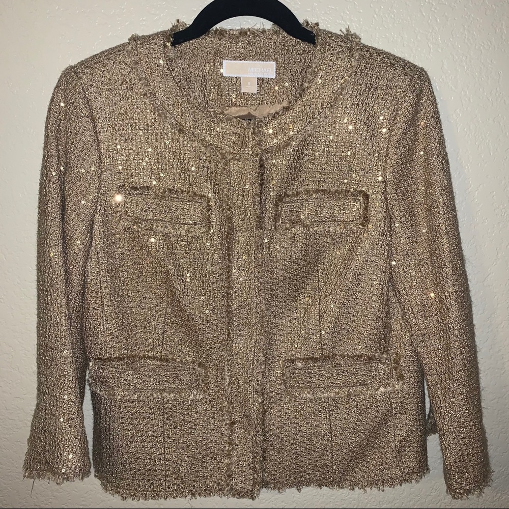 Michael Kors Gold Sequin Blazer